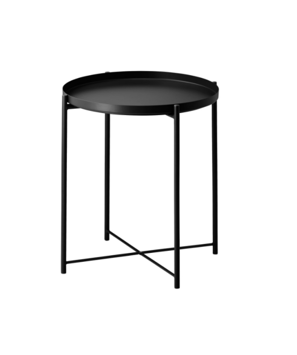 BÀN KHAY TRÒN- BLACK