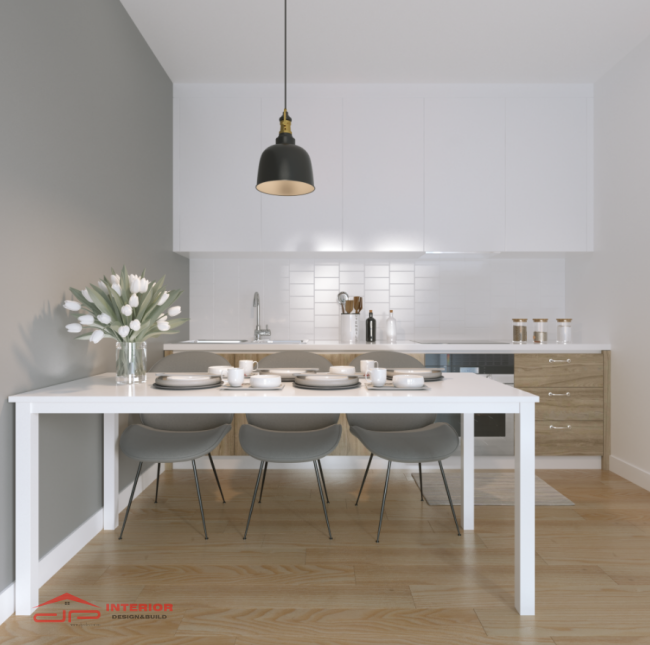 Bàn Ăn Gỗ Tràm Trắng Mờ Size M