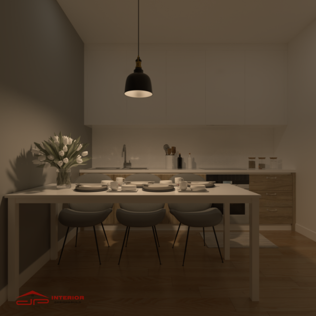 Bàn Ăn Gỗ Tràm Trắng Mờ Size M