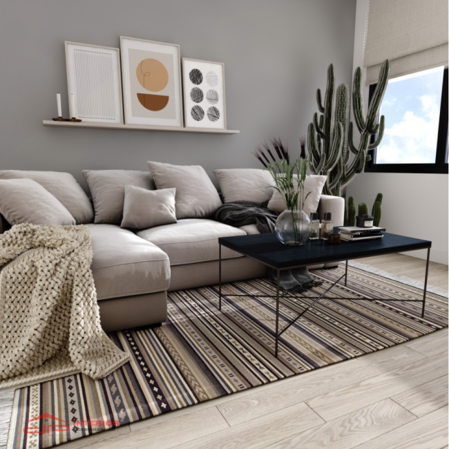 Bàn Sofa X- Dark Grey Wood Size S