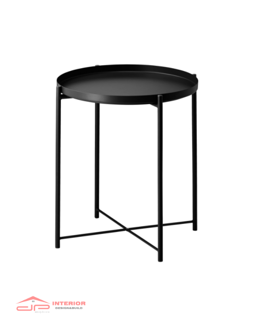 Bàn Khay Tròn- Black