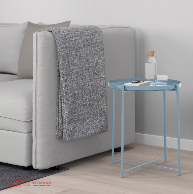 Bàn Khay Tròn- Blue